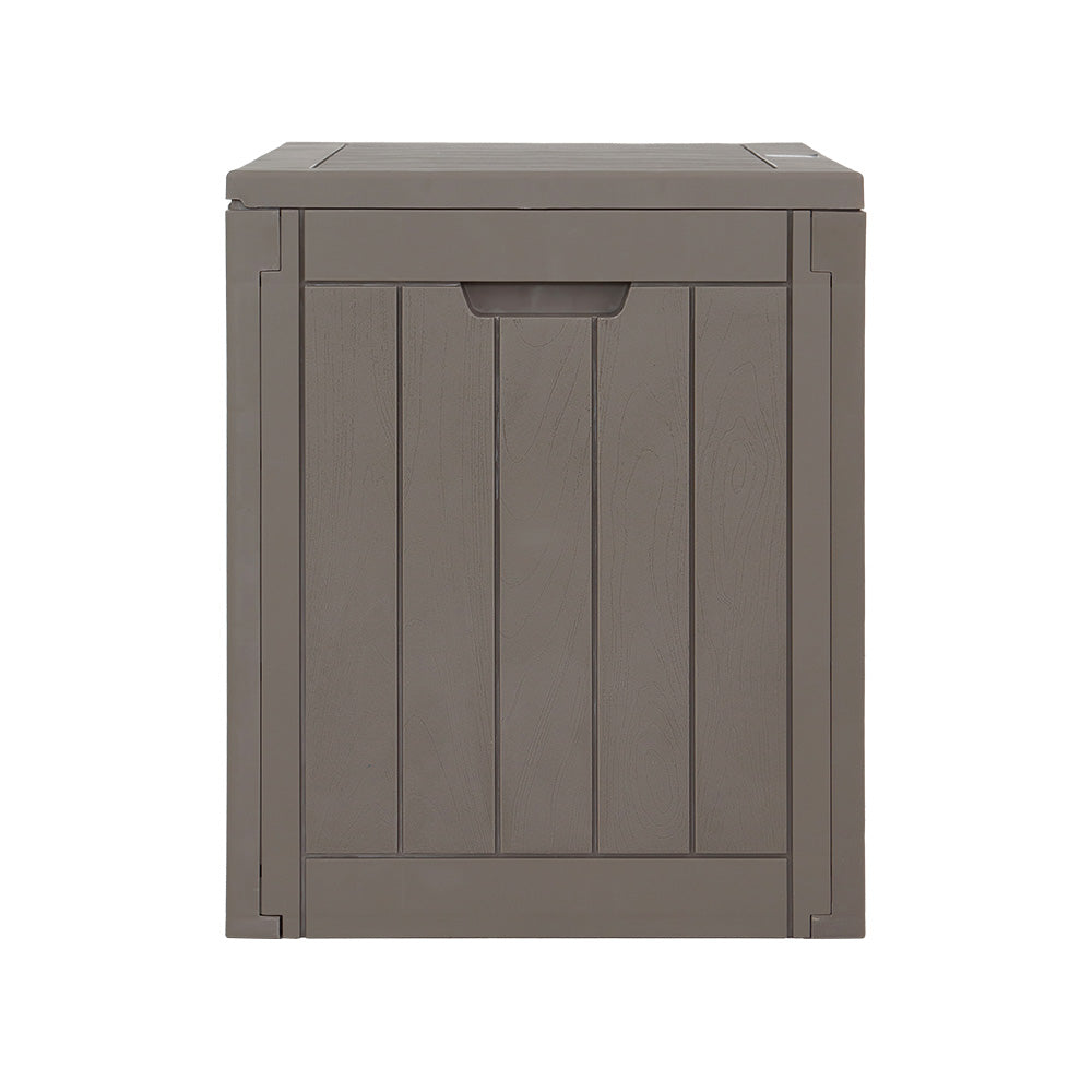 Gardeon Outdoor Storage Box 118L Container Lockable Garden Toy Tool Shed Grey - TRENDZ