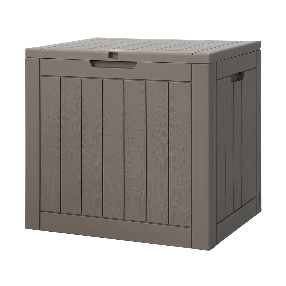 Gardeon Outdoor Storage Box 118L Container Lockable Garden Toy Tool Shed Grey - TRENDZ