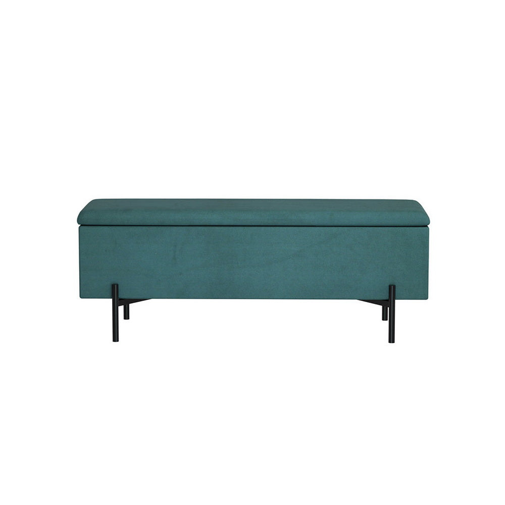 Artiss Storage Ottoman Blanket Box 140cm Velvet Green - TRENDZ