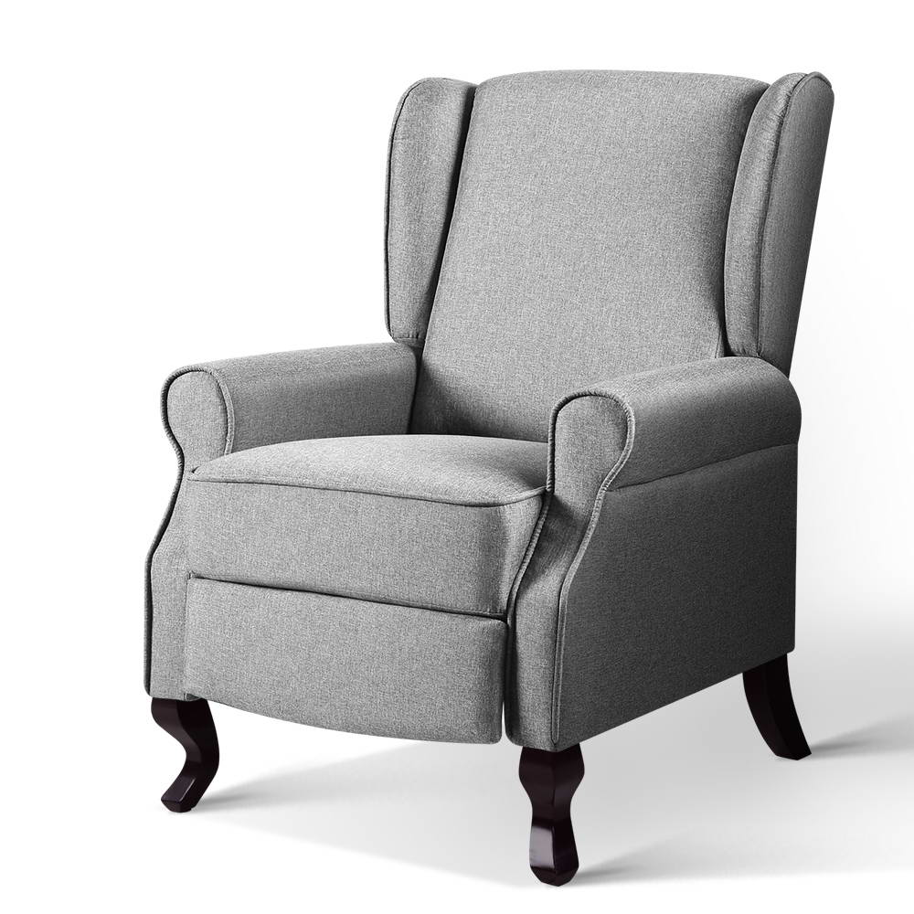 Artiss Recliner Armchair Grey Fabric Domini - TRENDZ