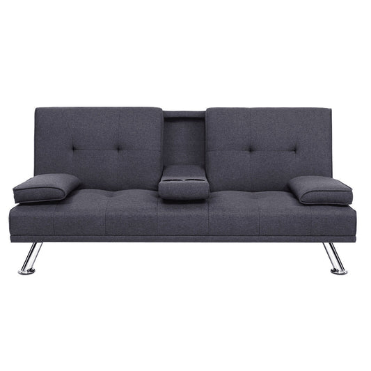 Artiss Sofa Bed 175CM Dark Grey Fabric - TRENDZ