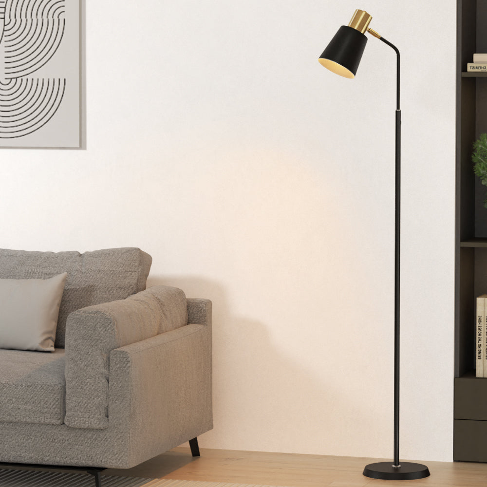 Artiss Floor Lamp LED Light Stand Modern Home Living Room Office Reading Black - TRENDZ