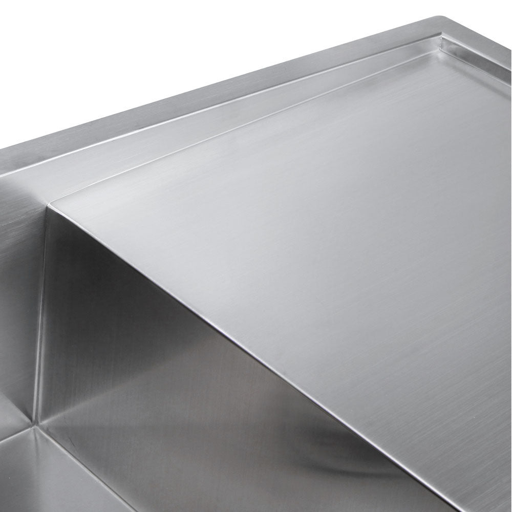 Cefito Kitchen Sink 111X45CM Stainless Steel Basin Double Bowl Silver - TRENDZ