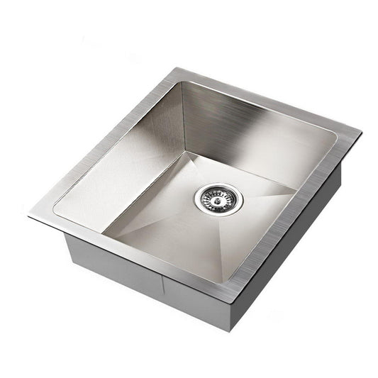 Cefito Kitchen Sink 45X39CM Stainless Steel Basin Single Bowl Silver - TRENDZ
