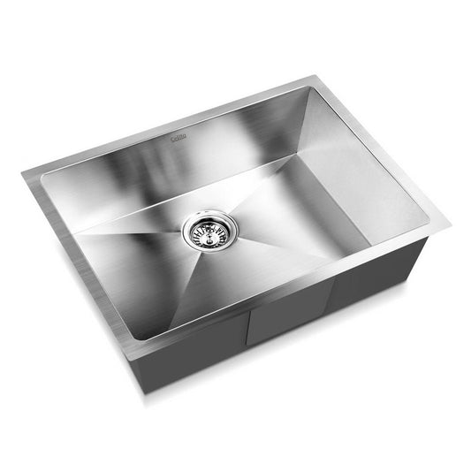 Cefito Kitchen Sink 60X45CM Stainless Steel Basin Single Bowl Silver - TRENDZ