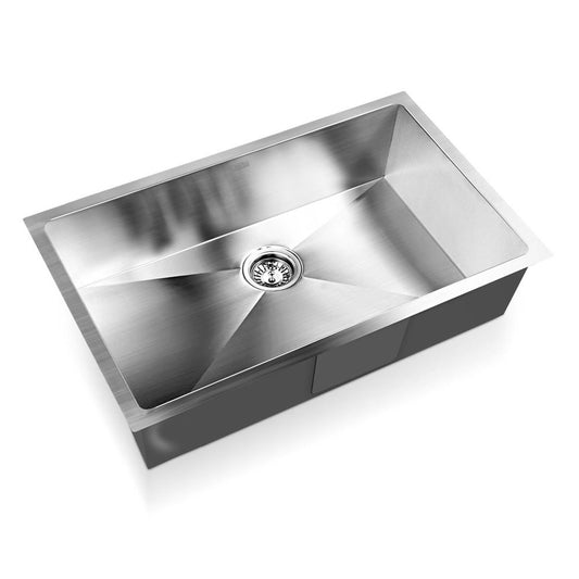 Cefito Kitchen Sink 70X45CM Stainless Steel Basin Single Bowl Silver - TRENDZ