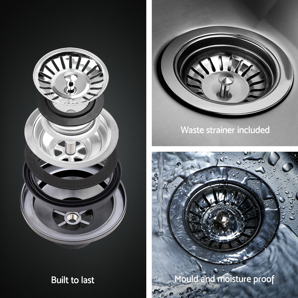 Cefito Kitchen Sink Basin Stainless Steel Under/Top/Flush Mount Bowl 122X45CM - TRENDZ