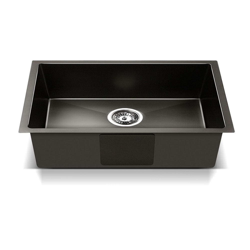 Cefito Kitchen Sink 45X30CM Stainless Steel Basin Single Bowl Black - TRENDZ
