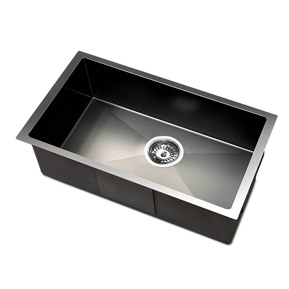 Cefito Kitchen Sink 45X30CM Stainless Steel Basin Single Bowl Black - TRENDZ