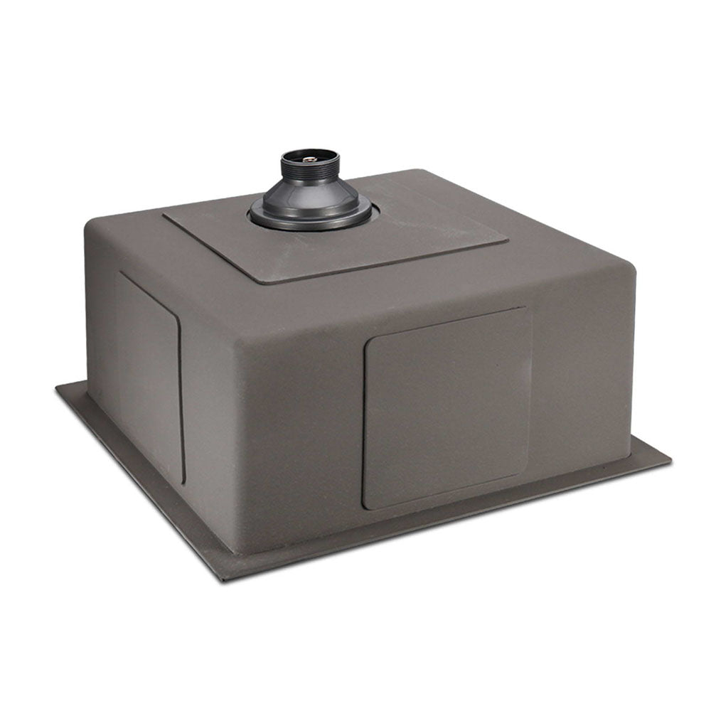 Cefito Kitchen Sink 44X44CM Stainless Steel Basin Single Bowl Black - TRENDZ