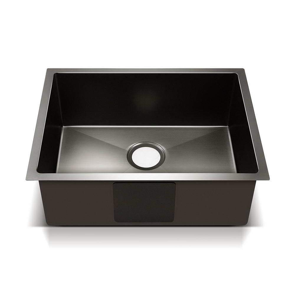 Cefito Kitchen Sink 60X45CM Stainless Steel Basin Single Bowl Black - TRENDZ