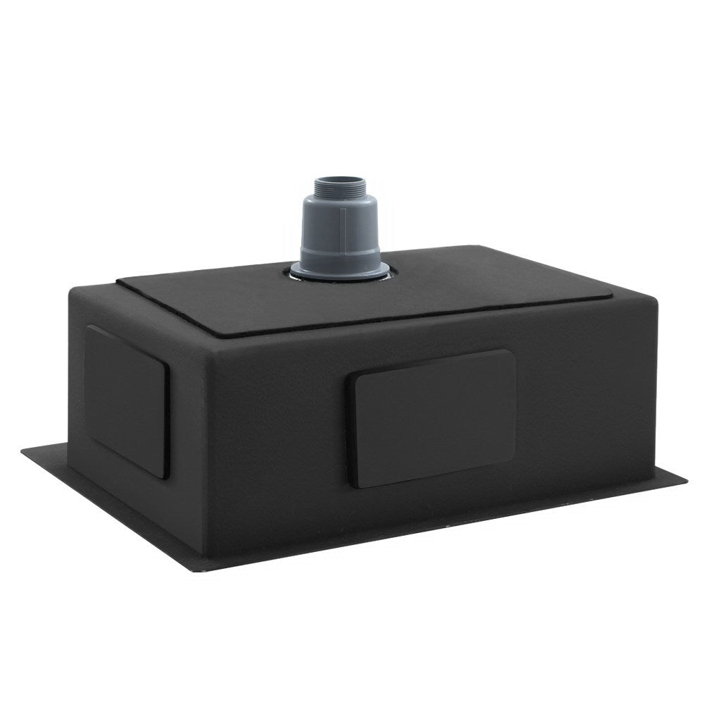 Cefito Kitchen Sink 55X45CM Stainless Steel Basin Single Bowl Extra Hole Silver - TRENDZ