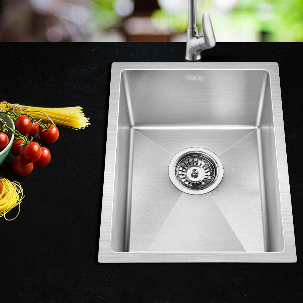 Cefito Kitchen Sink 44X34CM Stainless Steel Nano Basin Single Bowl Silver - TRENDZ