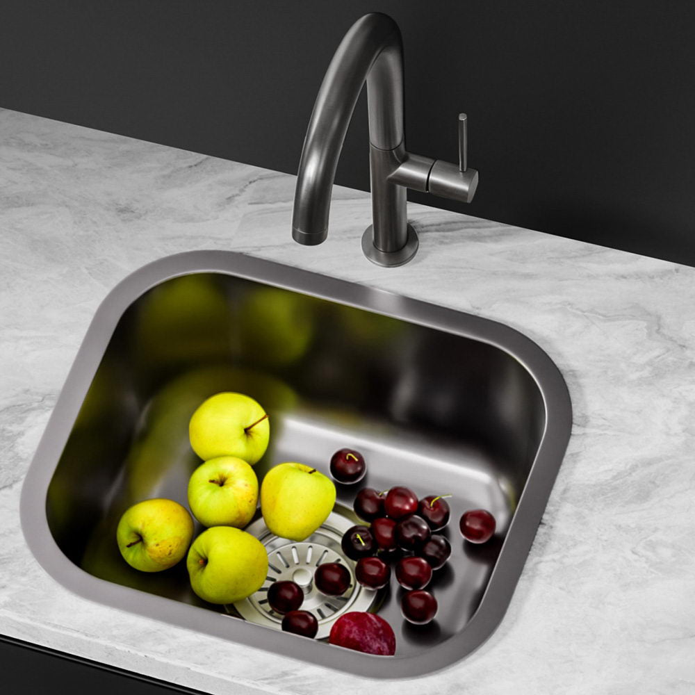 Cefito Kitchen Sink 30X36CM Stainless Steel Nano Basin Single Bowl Black - TRENDZ