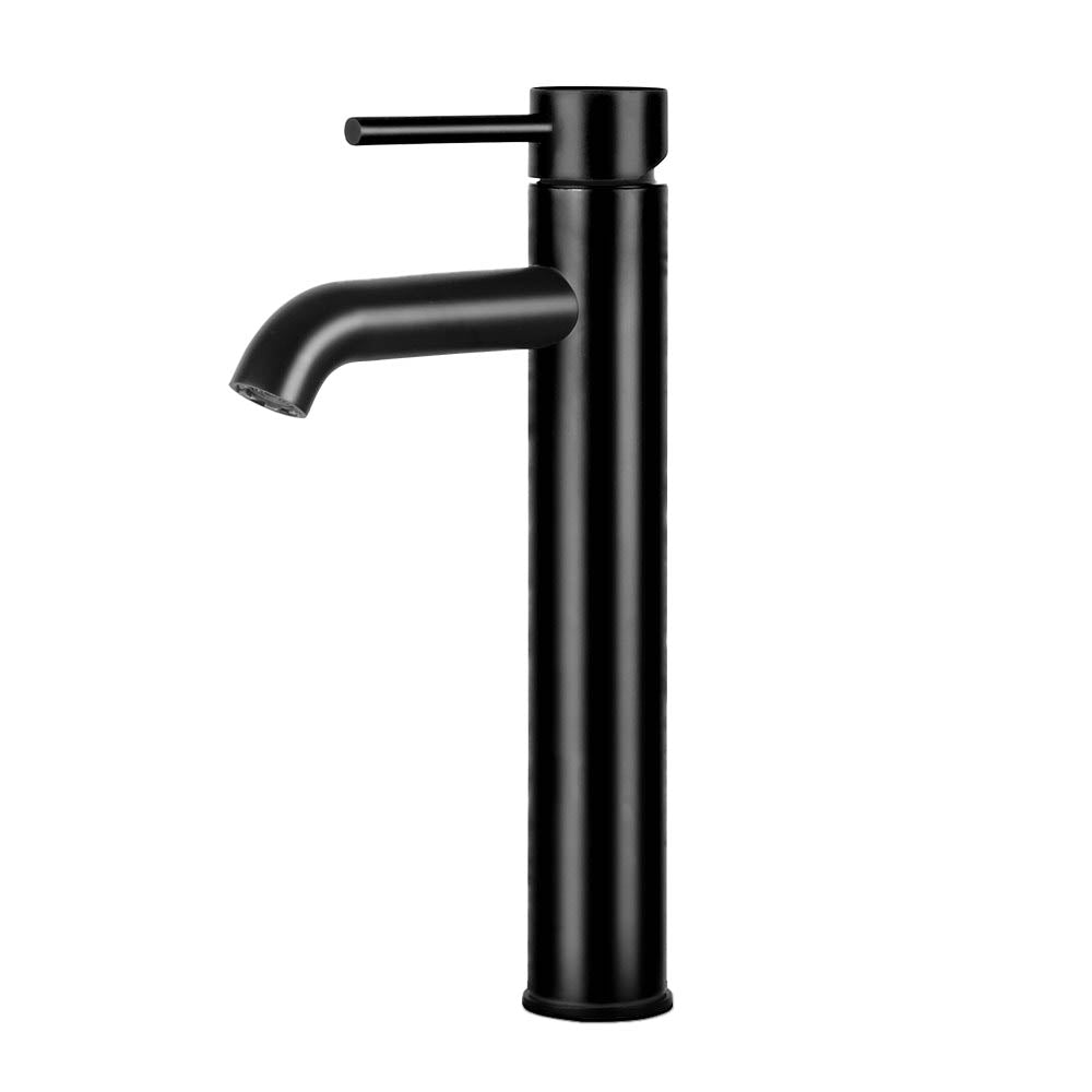 Cefito Bathroom Basin Mixer Tap Round Tall Faucet Vanity Laundry Black - TRENDZ