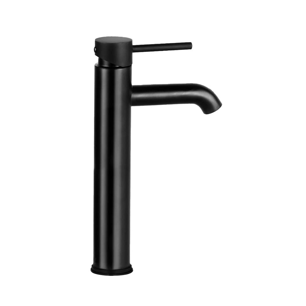 Cefito Bathroom Basin Mixer Tap Round Tall Faucet Vanity Laundry Black - TRENDZ
