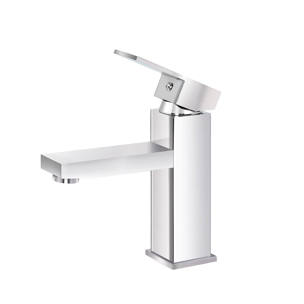 Cefito Bathroom Basin Mixer Tap Square Faucet Vanity Laundry Chrome - TRENDZ