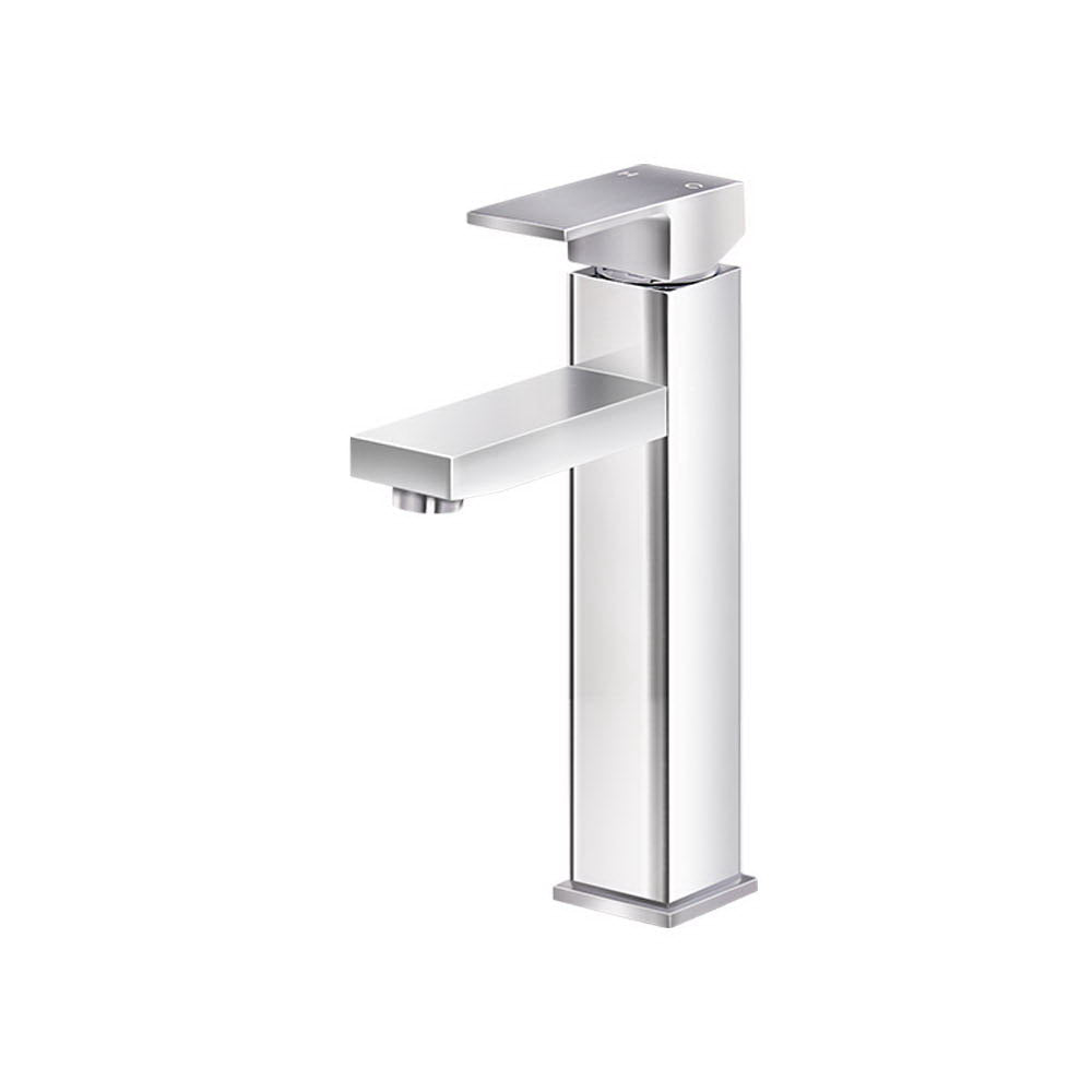 Cefito Bathroom Basin Mixer Tap Square Tall Faucet Vanity Laundry Chrome - TRENDZ