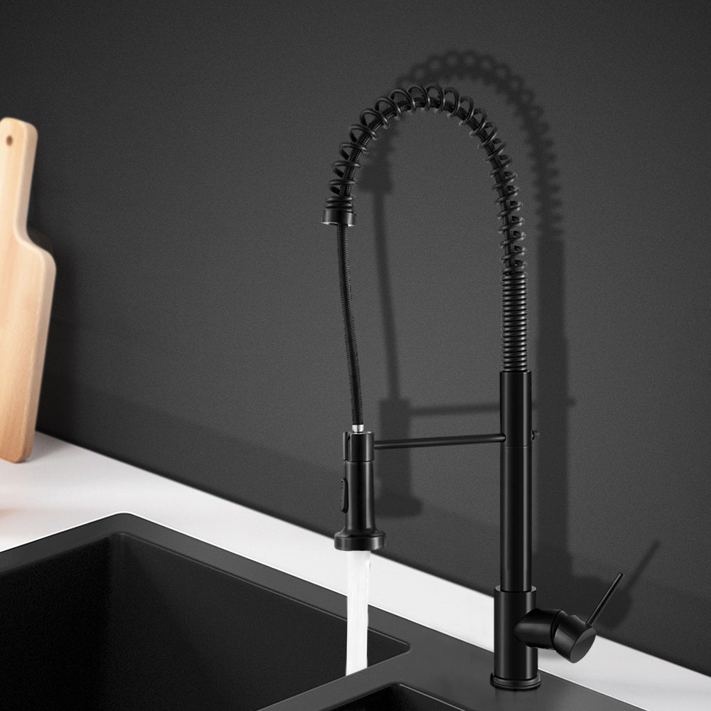 Cefito Kitchen Mixer Tap Pull Down 2 Modes Sink Faucet Basin Laundry Black - TRENDZ