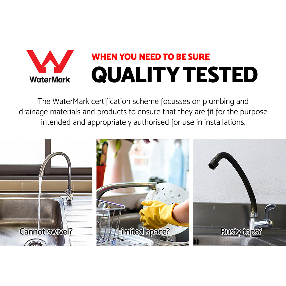 Cefito Kitchen Mixer Tap Mixer Long Spout Sink Faucet Basin Laundry Chrome - TRENDZ