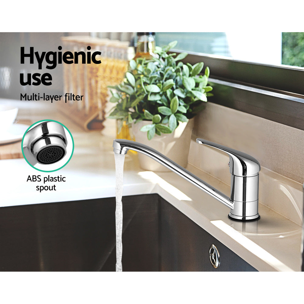 Cefito Kitchen Mixer Tap Mixer Long Spout Sink Faucet Basin Laundry Chrome - TRENDZ