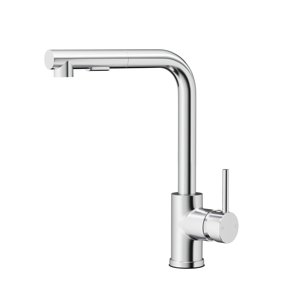 Kitchen Mixer Tap Pull Out Rectangle 2 Mode Sink Basin Faucet Swivel WELS Chrome - TRENDZ