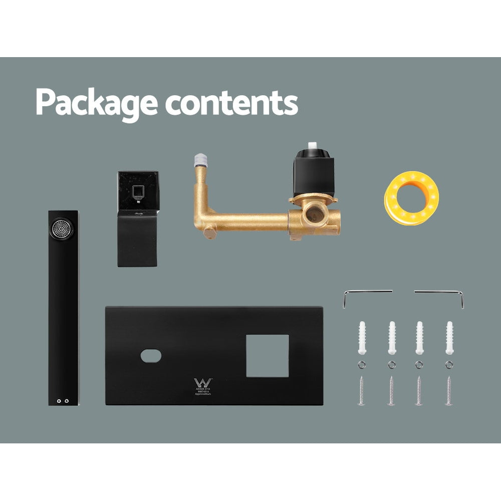 Cefito Bathroom Basin Mixer Tap Separate Faucet Vanity Laundry Black - TRENDZ