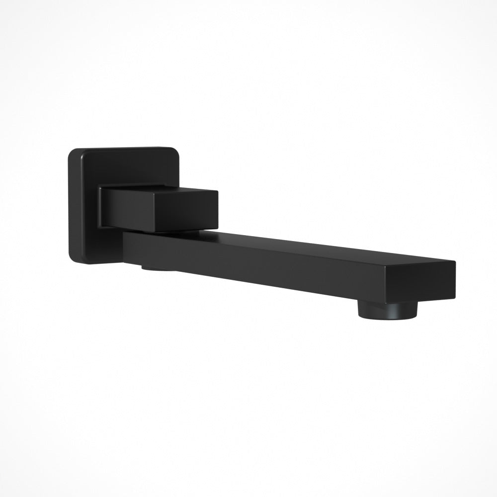 Cefito Bathroom Mixer Spout Wall Bath Tap Square Swivel Bathtub Black - TRENDZ