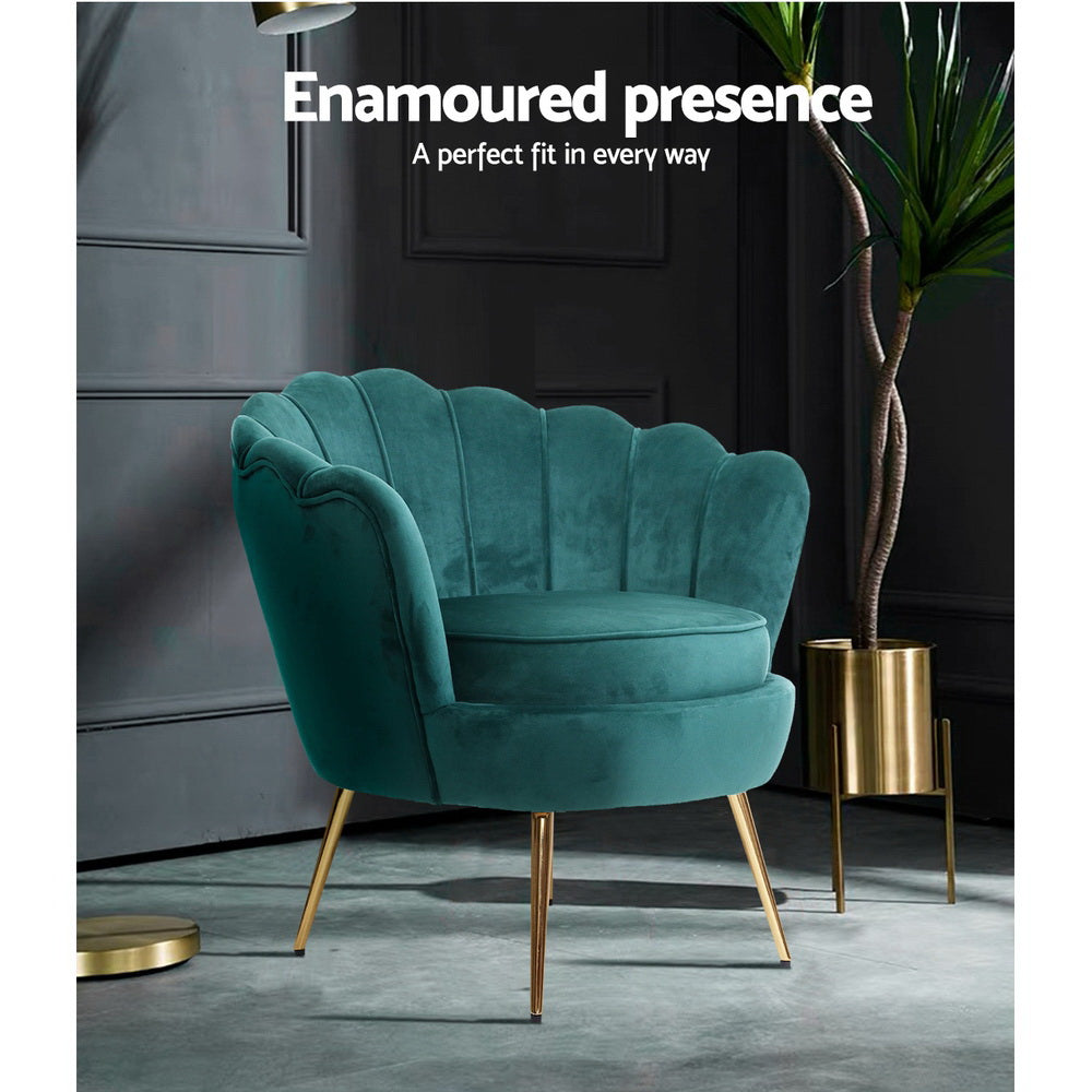 Artiss Armchair Velvet Green Callista - TRENDZ