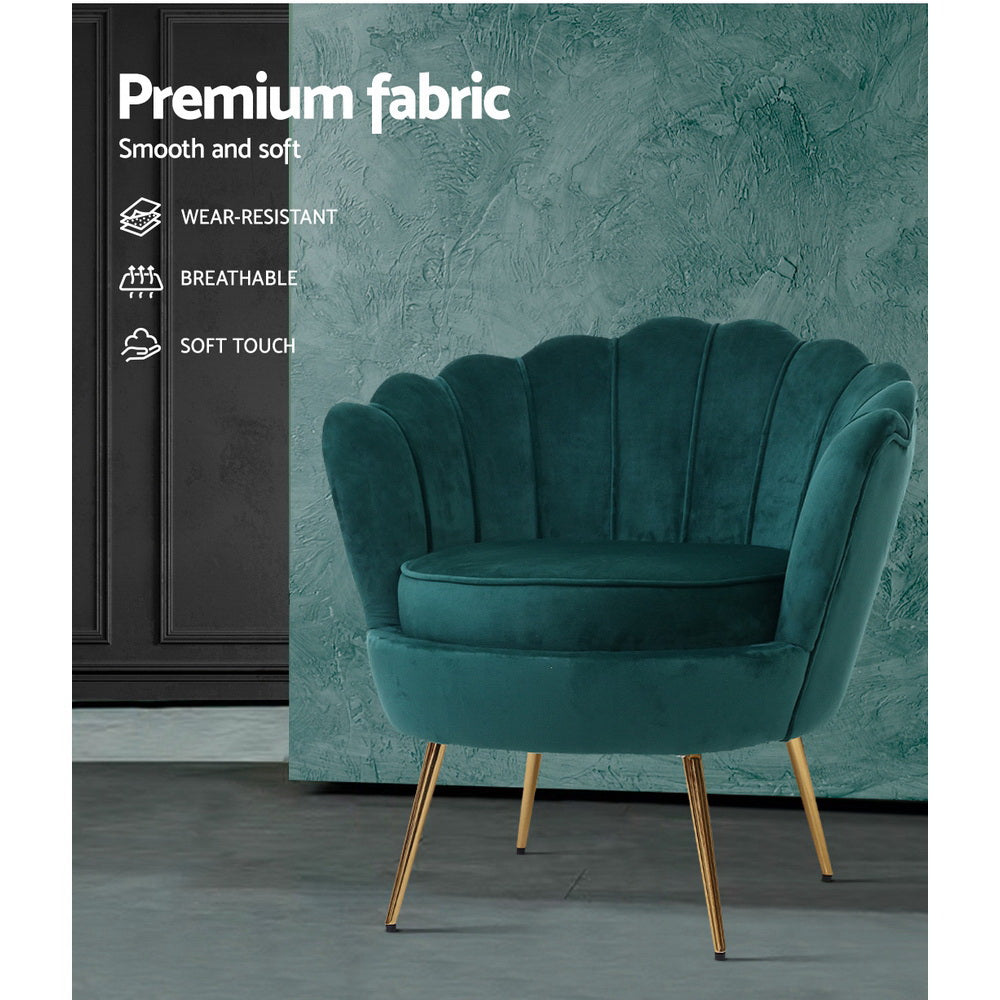 Artiss Armchair Velvet Green Callista - TRENDZ