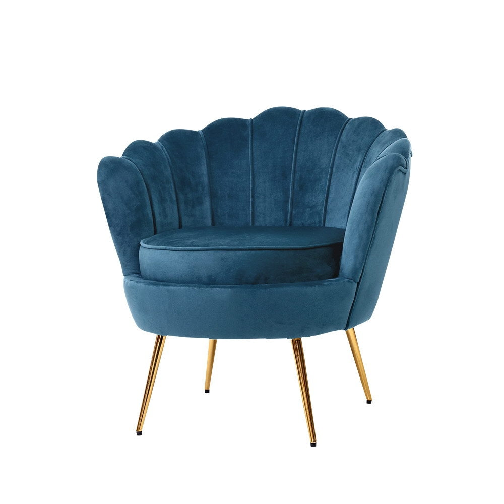 Artiss Armchair Velvet Blue Callista - TRENDZ