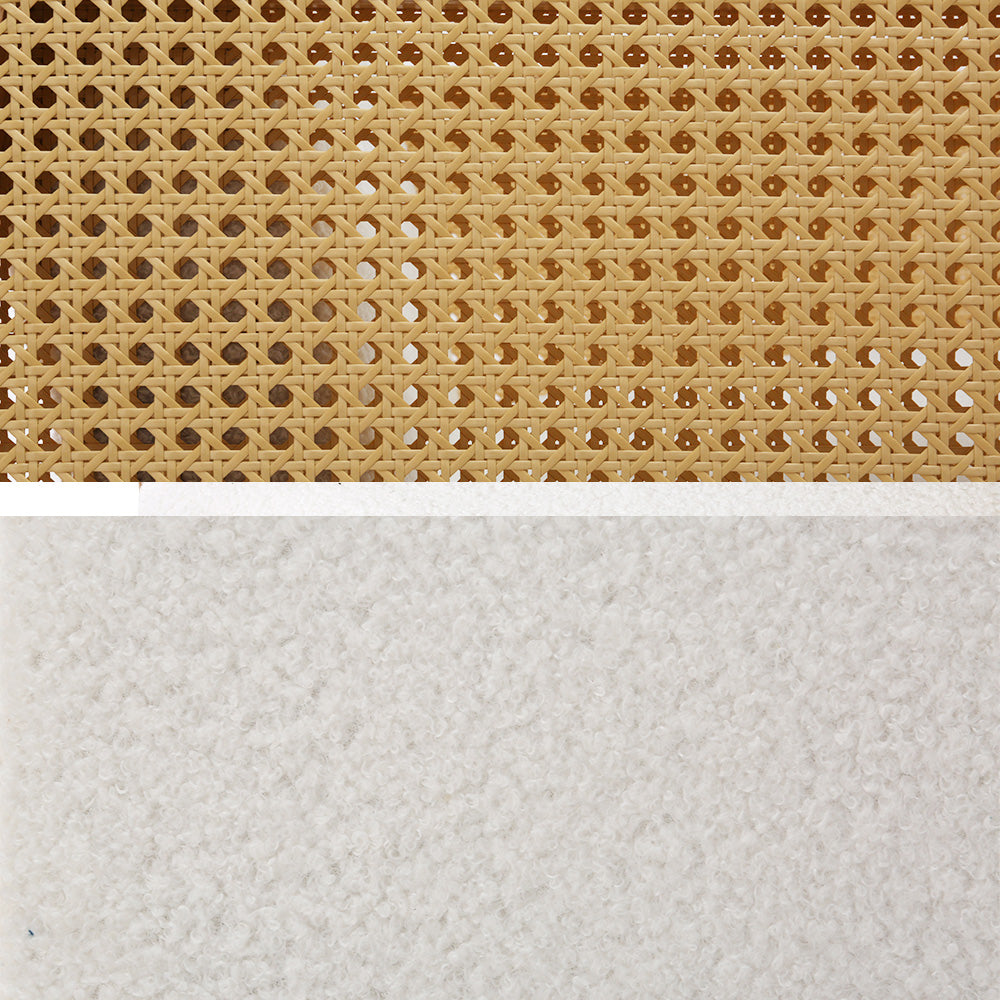 Artiss Armchair Rocking Chair Boucle Rattan White - TRENDZ