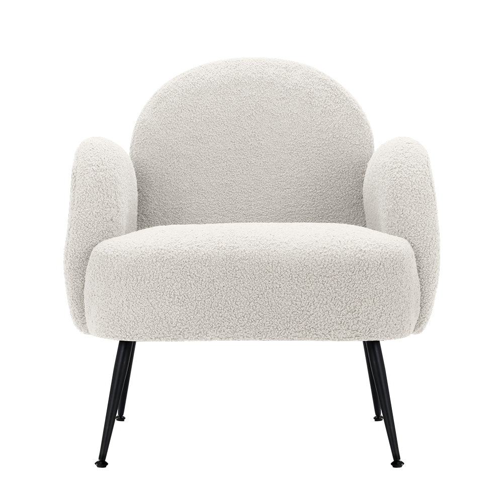 Artiss Armchair Boucle White Hanes - TRENDZ