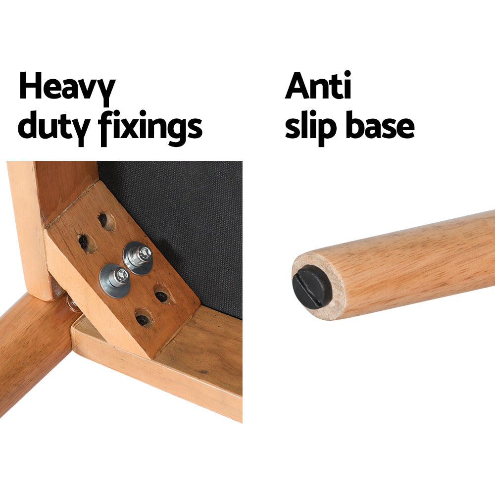 Artiss Dining Bench Upholstery Seat Wooden Chair 106cm - TRENDZ