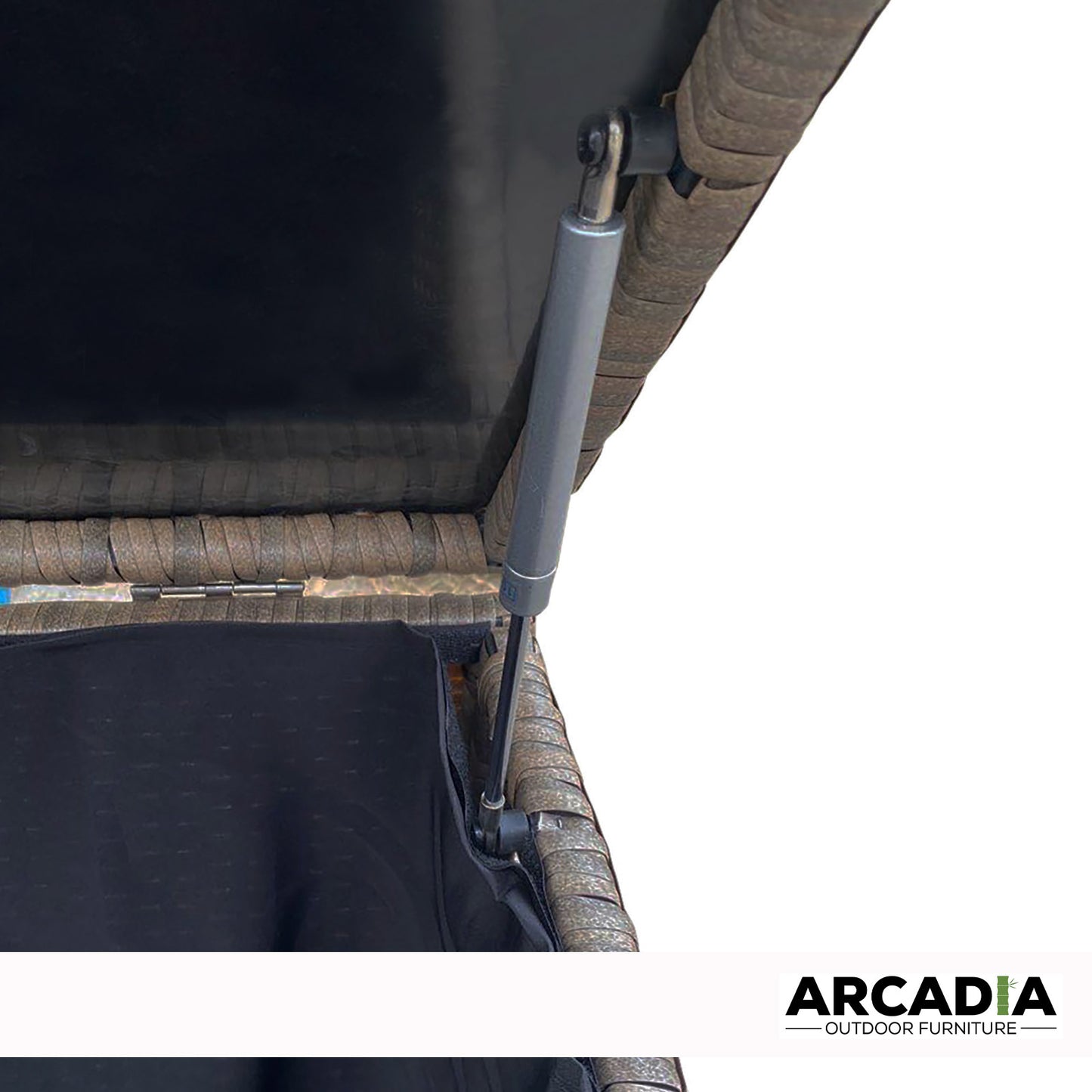 Arcadia Furniture Outdoor Rattan Storage Box Garden Toy Tools Shed UV Resistant - Oatmeal - TRENDZ