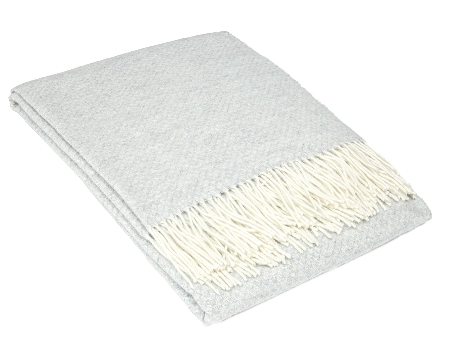 Chiswick Throw - Merino Wool/Cashmere - Light Grey - TRENDZ