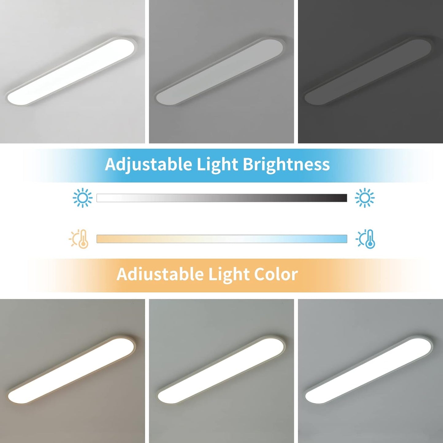 Dimmable LED Ceiling Light – Flush Mount in White