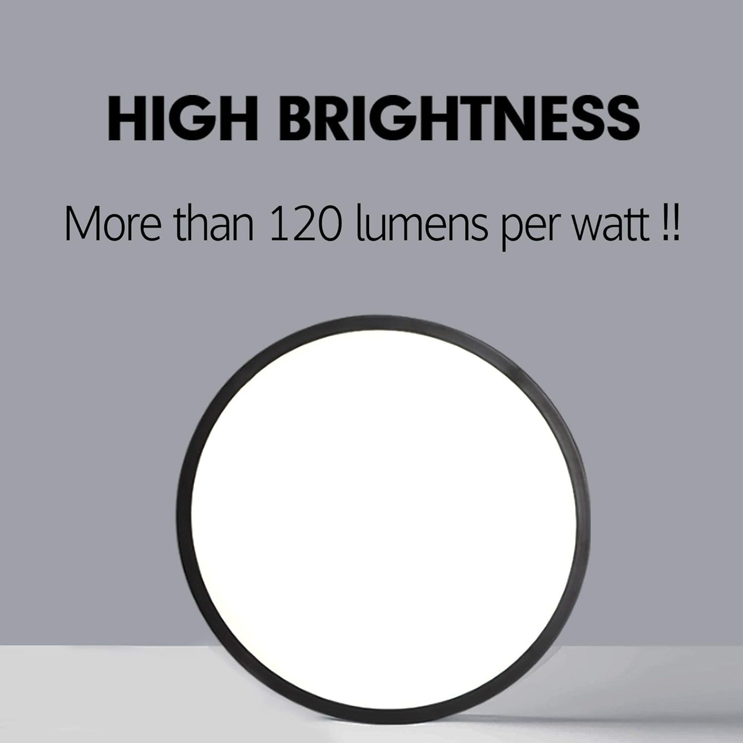 Flush Mount LED Ceiling Light – 50cm - Black Finish