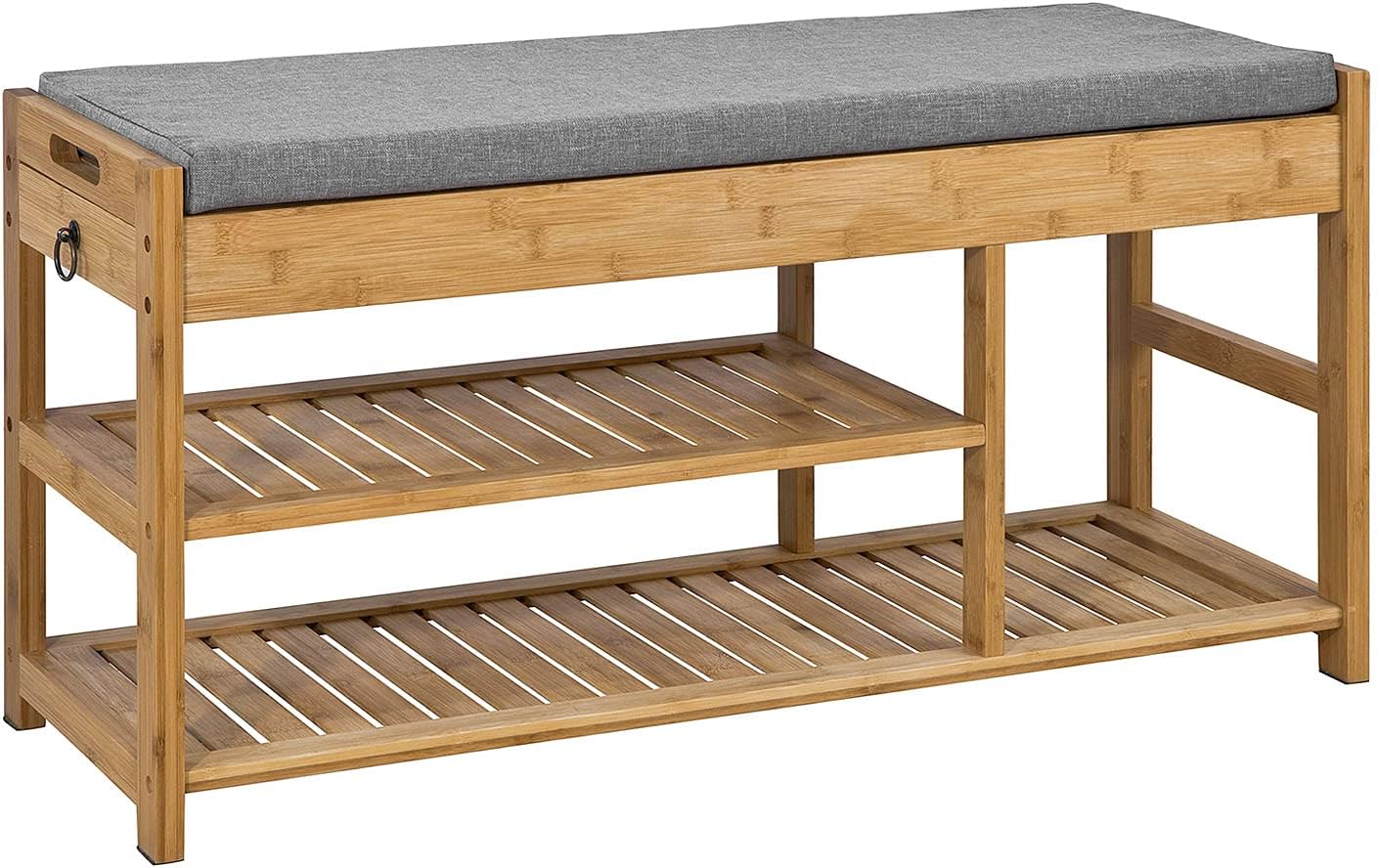 Bamboo Shoe Bench Drawers Lift Top - TRENDZ