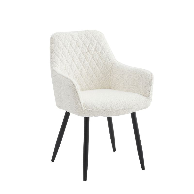 Neo Cindy Ivory Fabric Dining Chair 2PC - TRENDZ