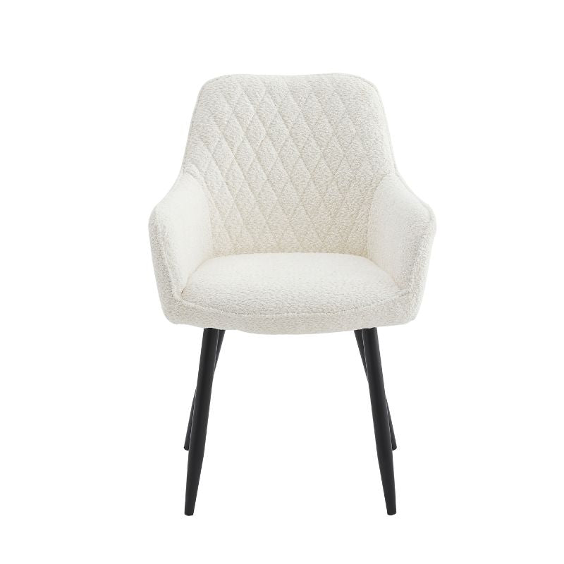 Neo Cindy Ivory Fabric Dining Chair 2PC - TRENDZ