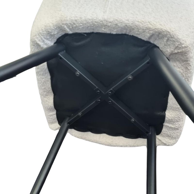 Neo Cindy Ivory Fabric Dining Chair 2PC - TRENDZ