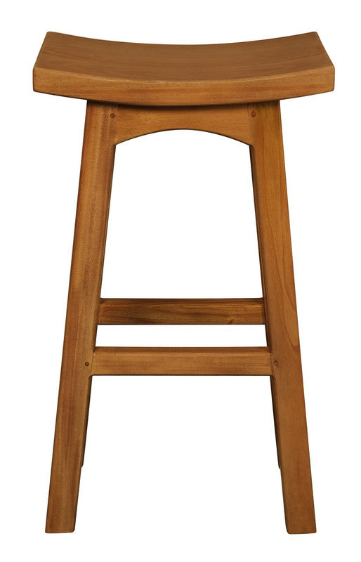 Tokyo Solid Mahogany Timber Barstool (Light Pecan) - TRENDZ