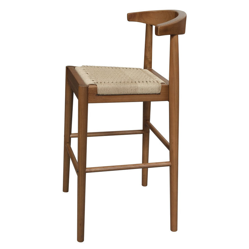 Arden Solid Oak Loom Kitchen Counter Stool (Almond) - TRENDZ