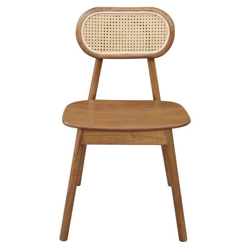 Kelly Rattan Dining Chair (Almond) - TRENDZ