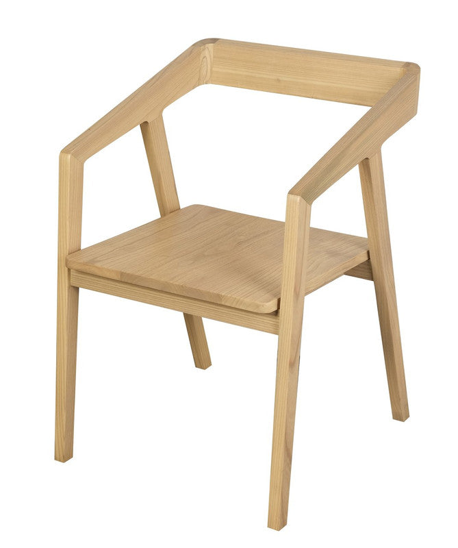 Kyoto Solid Oak Arm Chair - Set of 2 (Natural) - TRENDZ