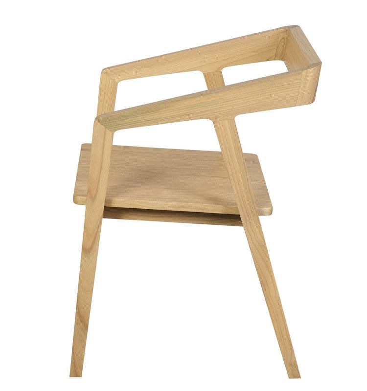 Kyoto Solid Oak Arm Chair - Set of 2 (Natural) - TRENDZ