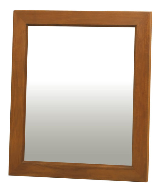 Ascott Solid Timber Frame Wall Mirror - Light Pecan - TRENDZ