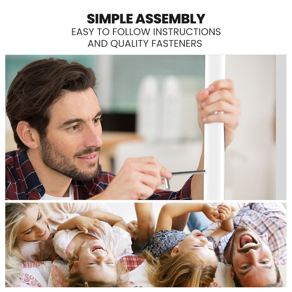 KINGSTON SLUMBER Single over Double Metal Bunk Bed Frame, Matte White - TRENDZ