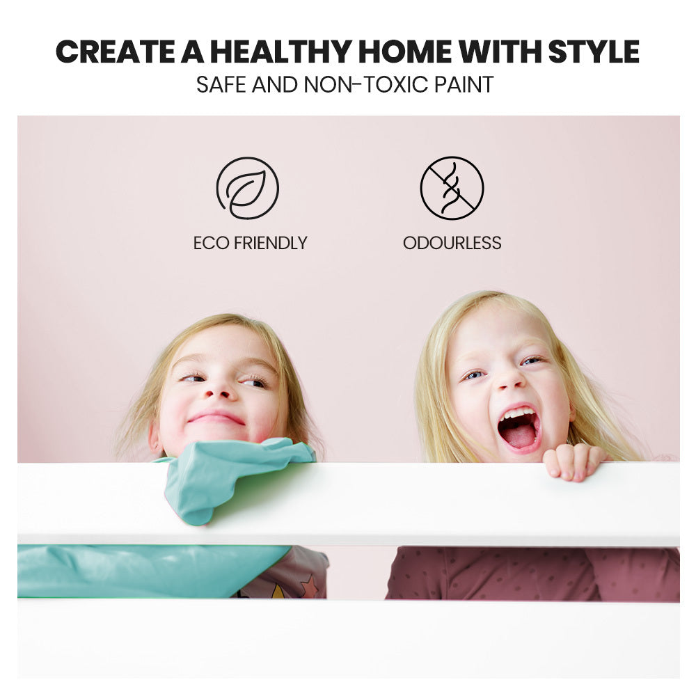 KINGSTON SLUMBER Single Bunk Bed Frame, Solid Pine 2-in-1 Modular Design, White - TRENDZ